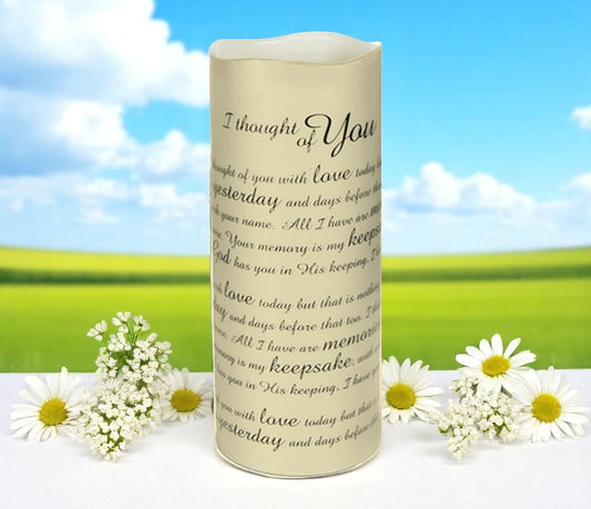 Thoughts of You Personalized LED Memorial Candle