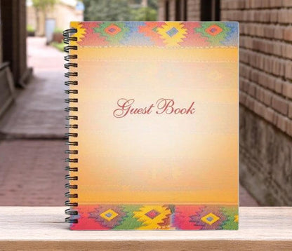 DeColores Wire Bind Funeral Guest Book