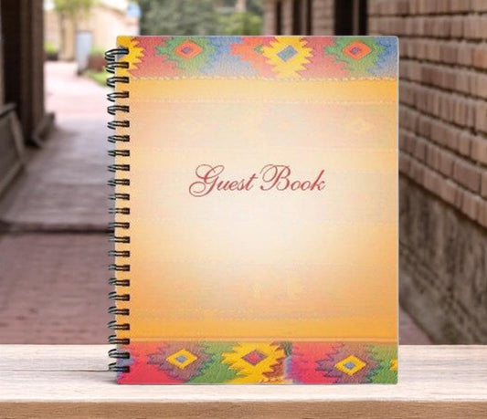 DeColores Wire Bind Funeral Guest Book