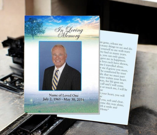 Destiny Small Memorial Card Template
