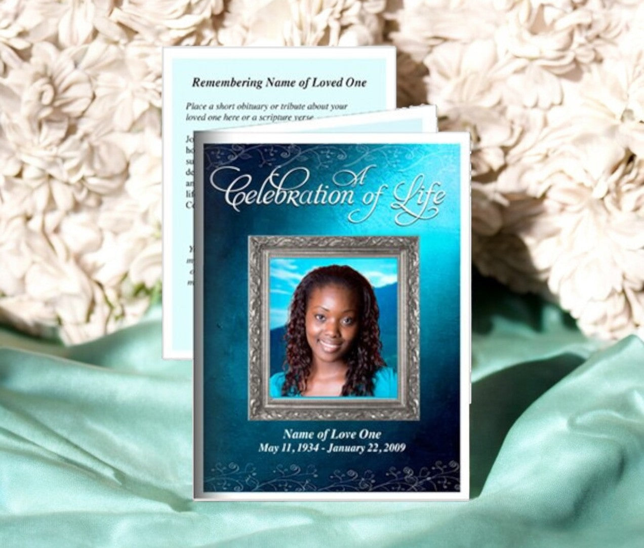 Devotion Small Memorial Card Template