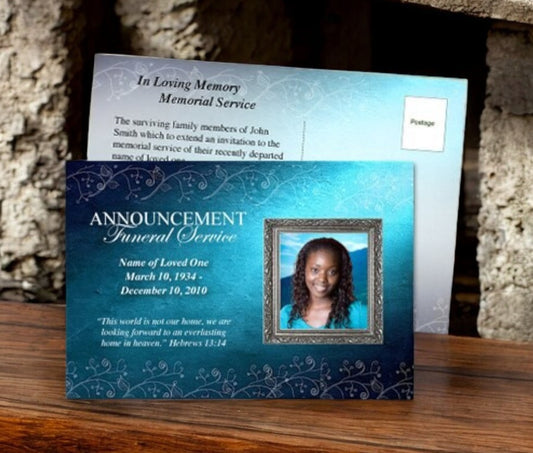 Devotion Funeral Announcement Template