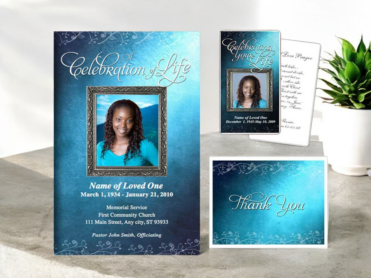 Funeral Stationery Templates Set - Devotion