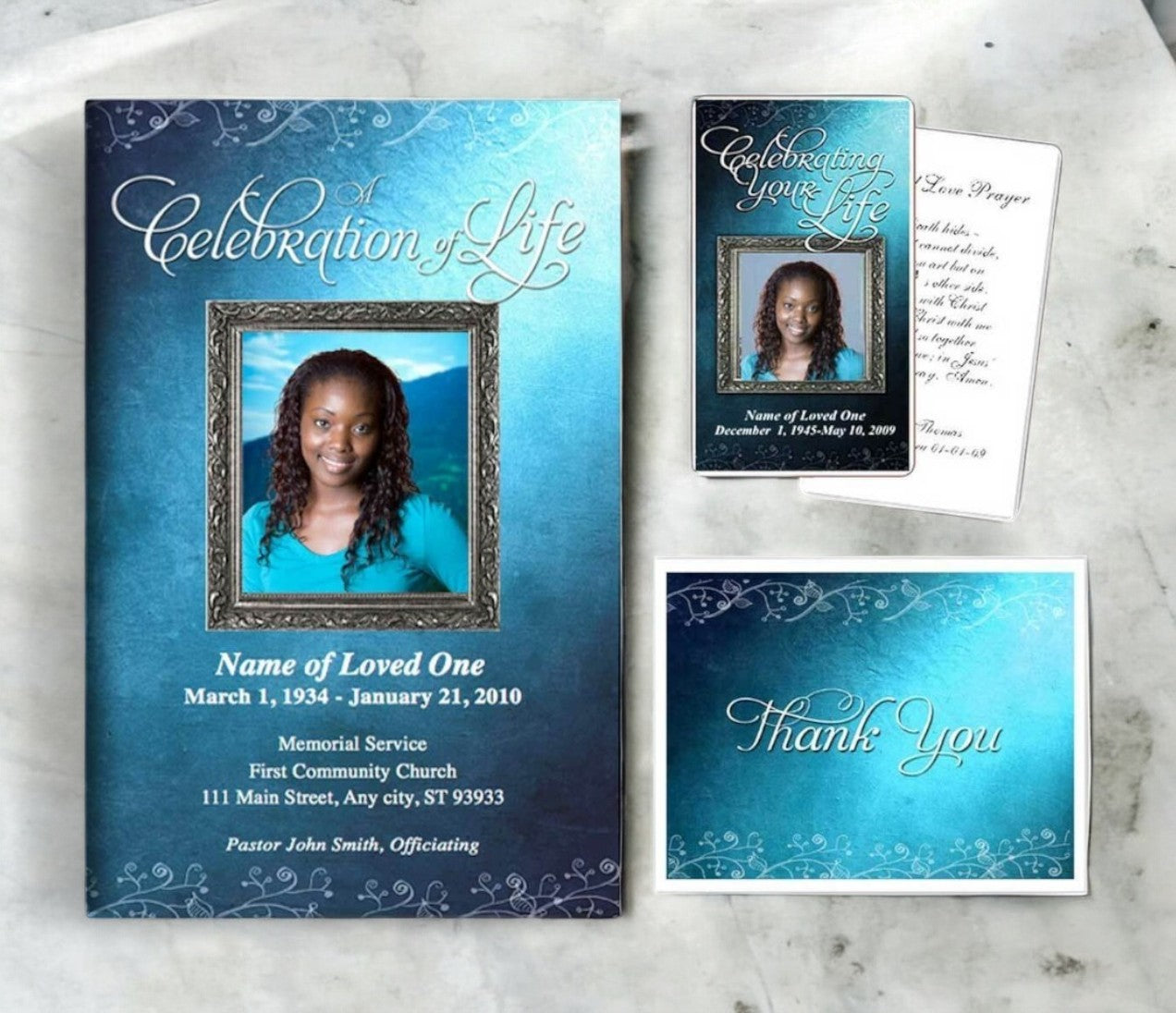 Funeral Stationery Templates Set - Devotion