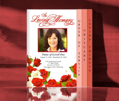 Diva 8-Sided Graduated Funeral Program Template