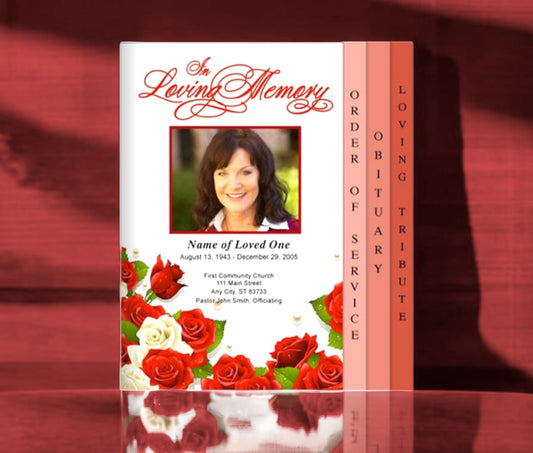 Diva 8-Sided Graduated Funeral Program Template