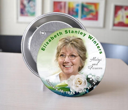 Rose Divine Memorial Button (Pack of 10)