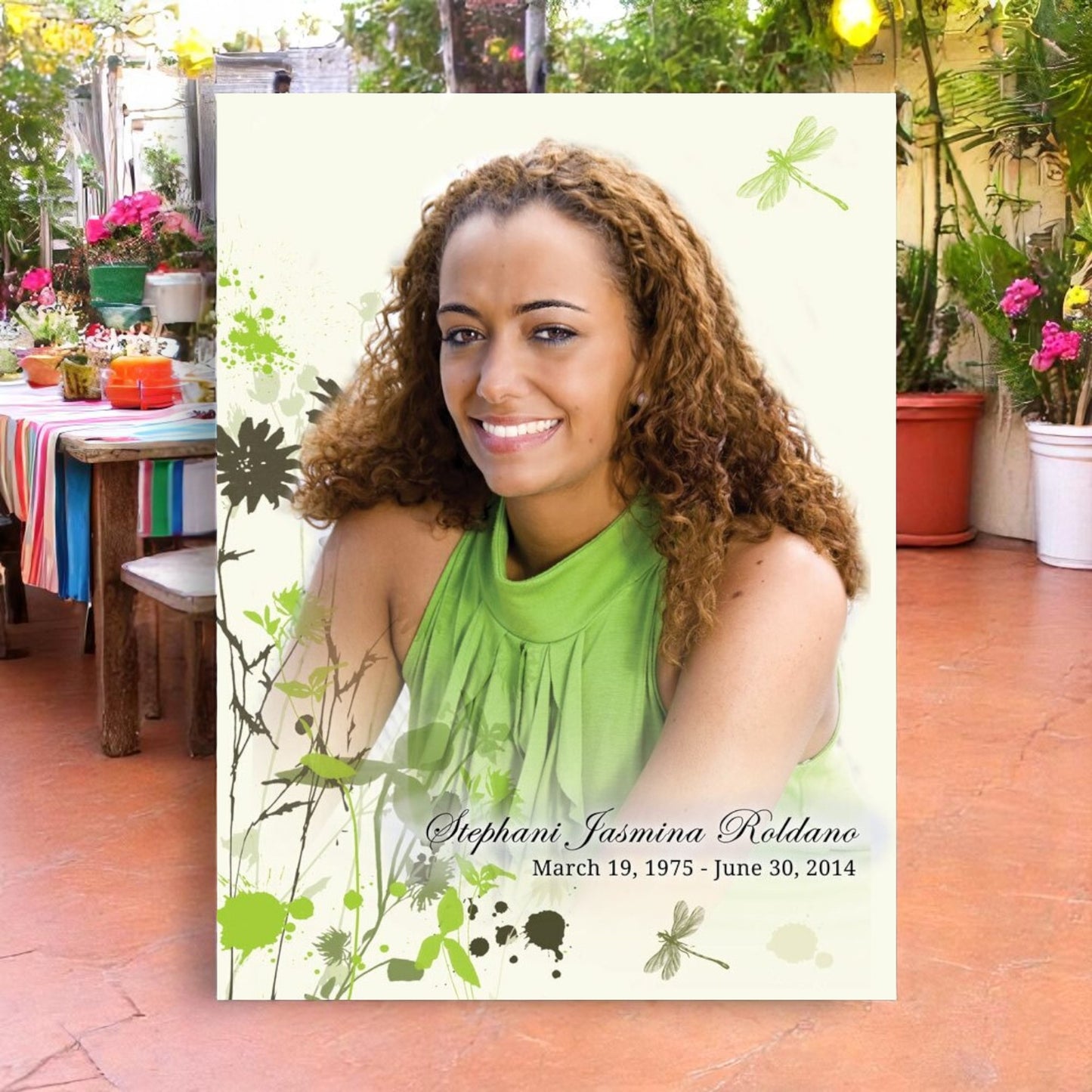 Dragonfly Funeral Memorial Poster Portrait