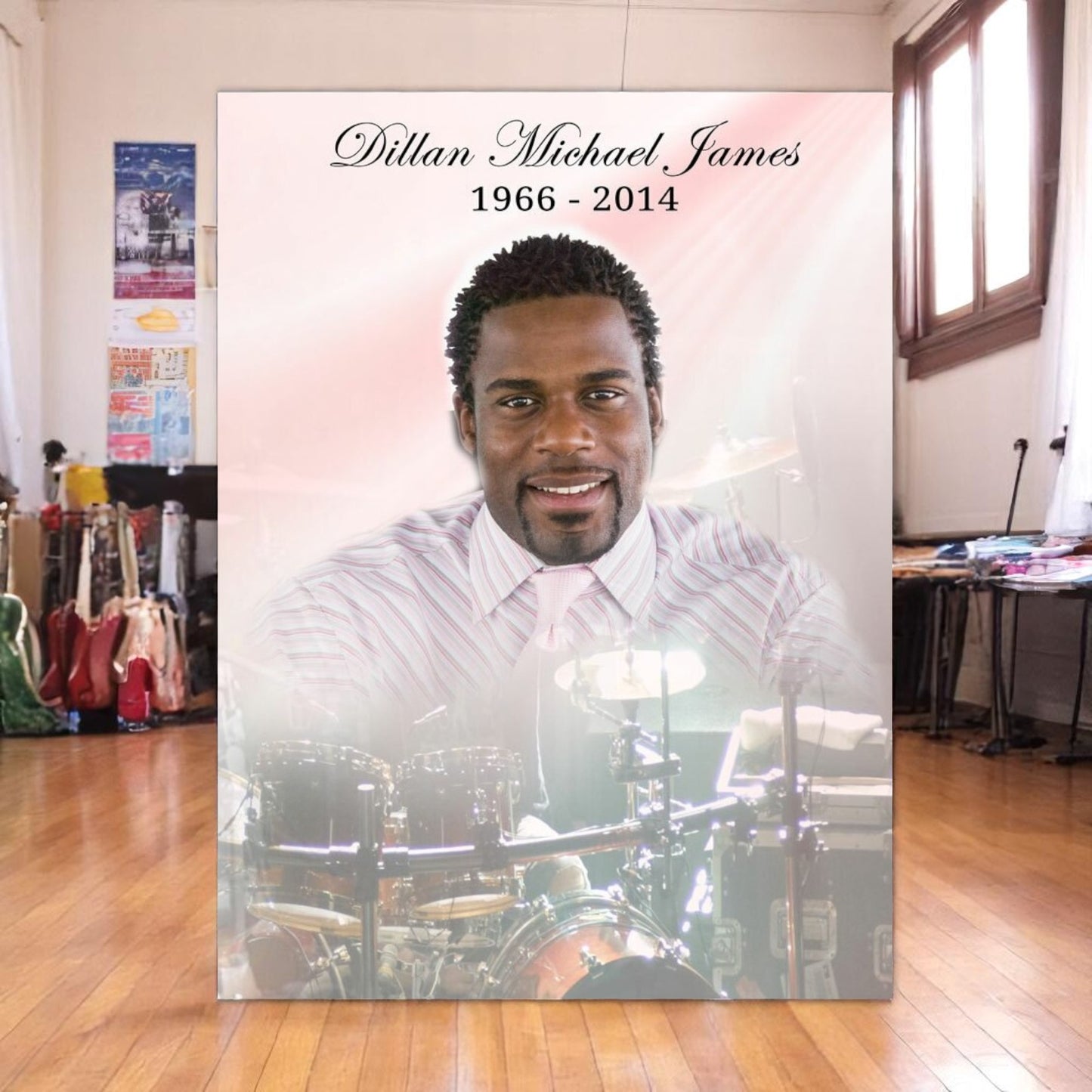Drums Funeral Memorial Poster Portrait