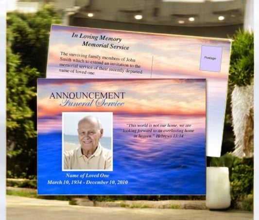 Dusk Funeral Announcement Template