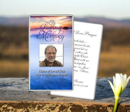 Dusk Funeral Prayer Card Template