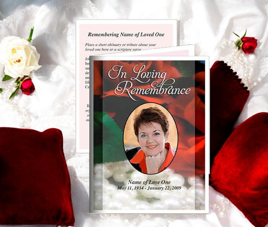 Elegance Small Memorial Card Template