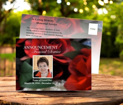 Elegance Funeral Announcement Template