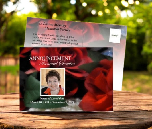 Elegance Funeral Announcement Template