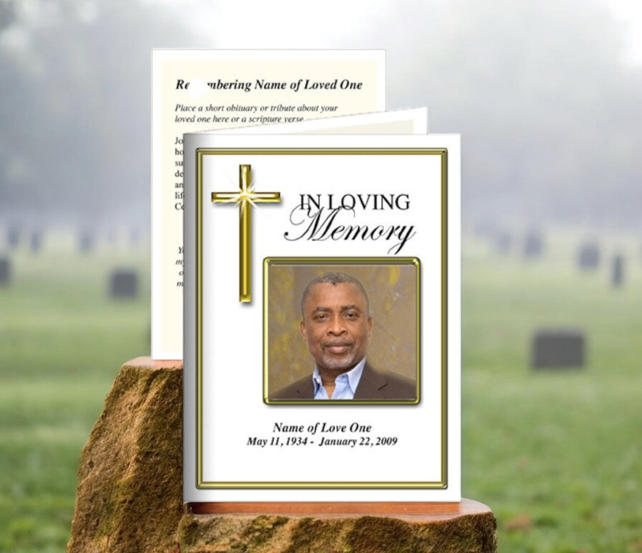 Embassy Small Memorial Card Template – Funeral Program-Site Funeral ...
