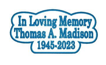 Embroidered Free Form In Loving Memory Patch - Funeral Program - Site Funeral Programs & Templates