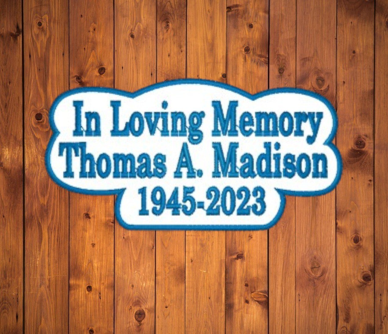 Embroidered Free Form In Loving Memory Patch - Funeral Program - Site Funeral Programs & Templates