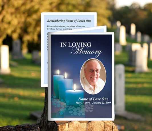 Enlighten Small Memorial Card Template