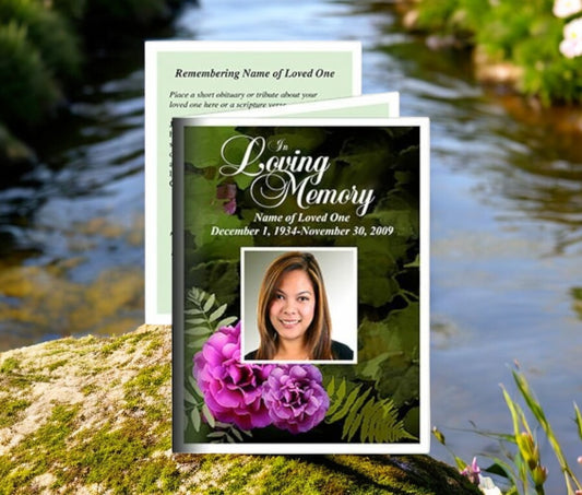 Essence Small Memorial Card Template