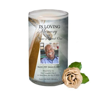 Eternal Personalized Glass Memorial Candle - The Funeral Program Site