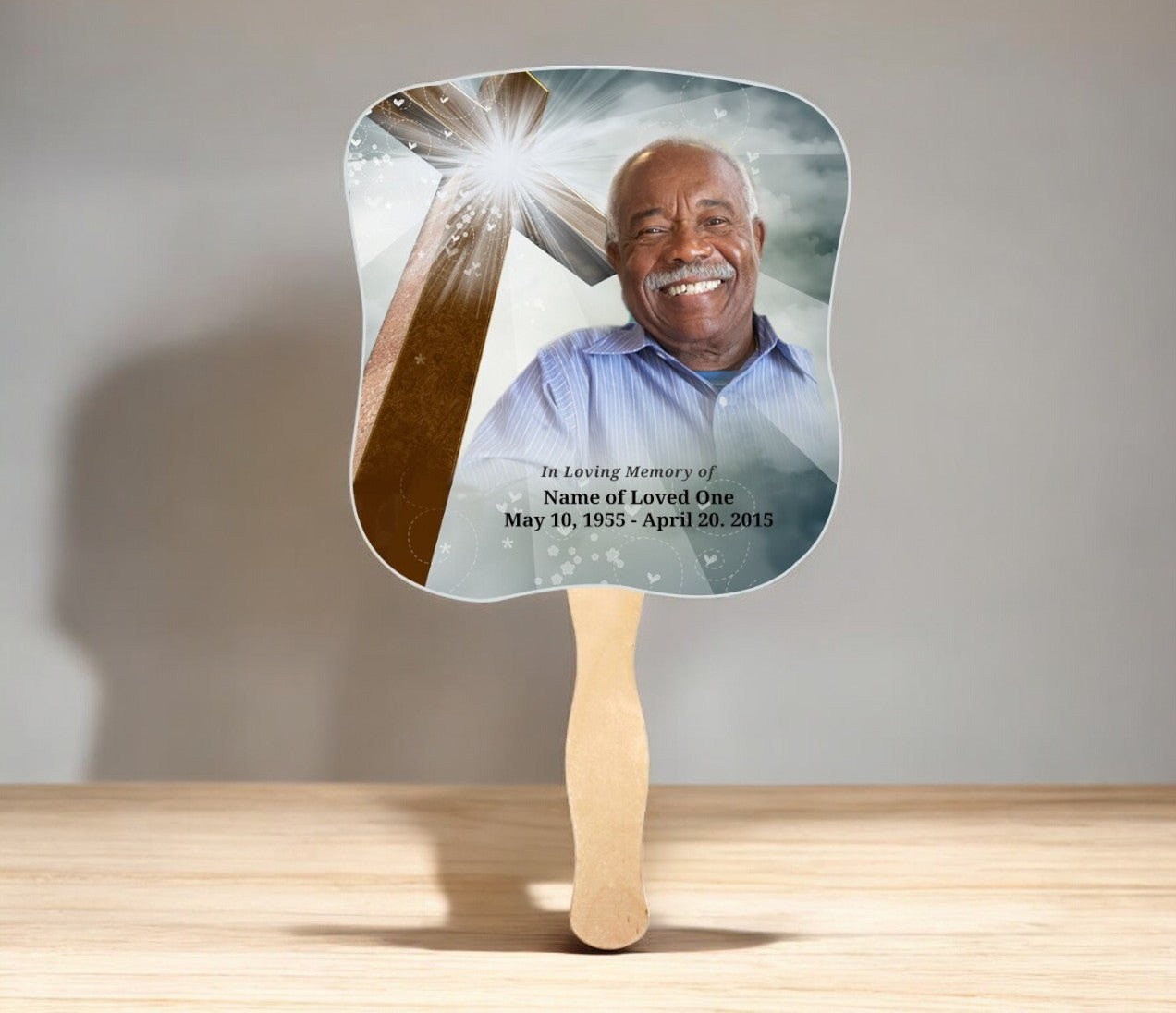 Eternal Memorial Fan With Wooden Handle (Pack of 10)
