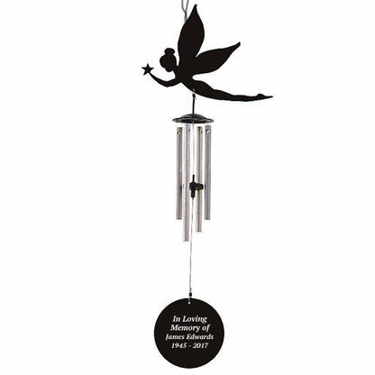 Fairy Silhouette In Loving Memory Memorial Wind Chime - Funeral Program - Site Funeral Programs & Templates