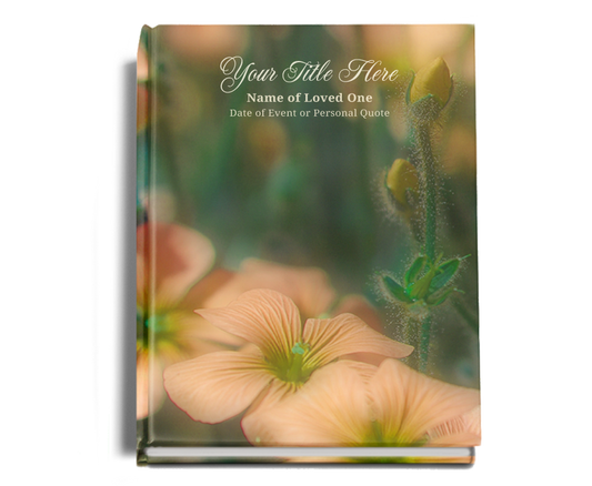 Floral Memorial Funeral Guest Book