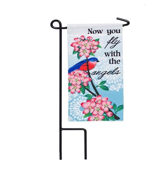 Fly With Angels Memorial Garden or Cemetery Flag - Funeral Program - Site Funeral Programs & Templates