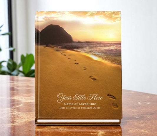 Footprints Funeral Guest Book