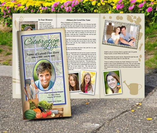 Chef TriFold Funeral Brochure Template