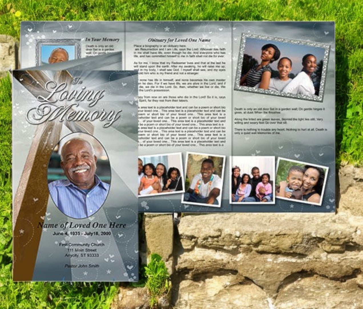 Eternal TriFold Funeral Brochure Template