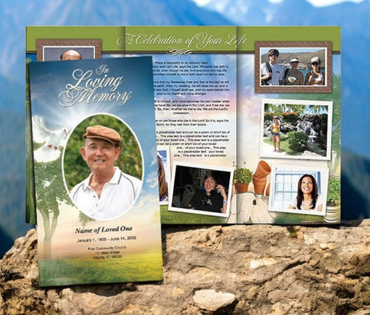 Gardener TriFold Funeral Brochure Template
