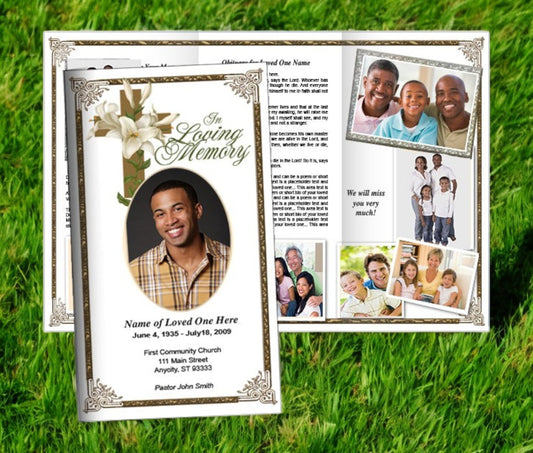 Bethany Trifold Funeral Brochure Template