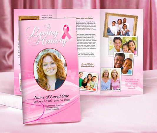 Awareness Trifold Funeral Brochure Template