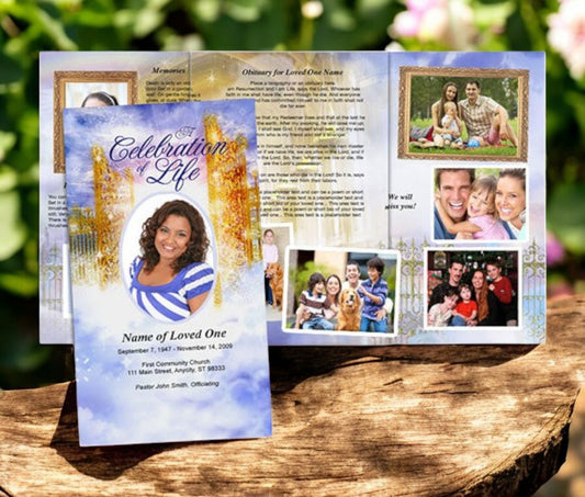 Pathway TriFold Funeral Brochure Template