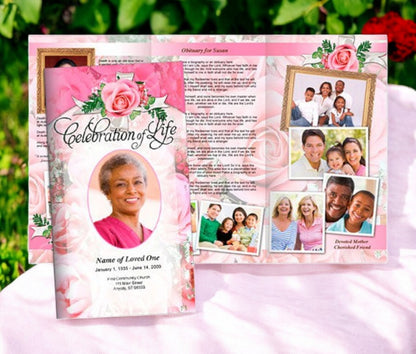 Precious Trifold Funeral Brochure Template