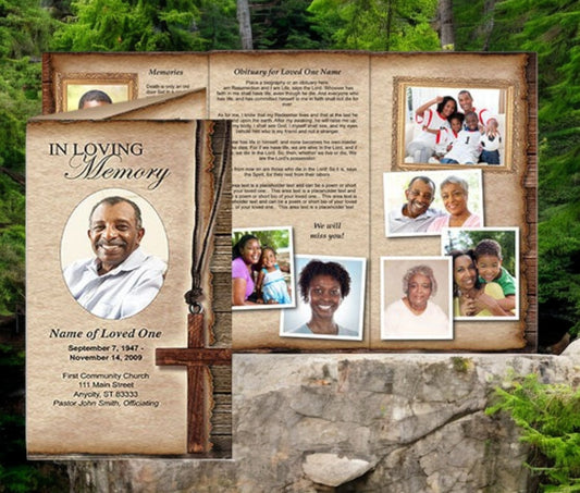 Shepherd Trifold Funeral Brochure Template