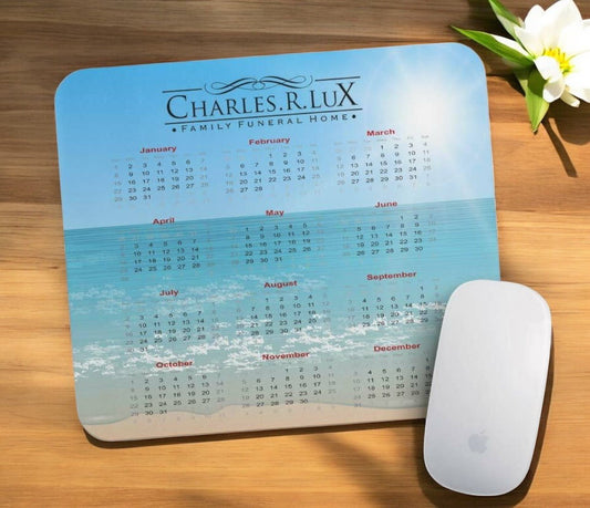 Funeral Home Personalized Mouse Pad Logo - Calendar Design - The Funeral Program Site