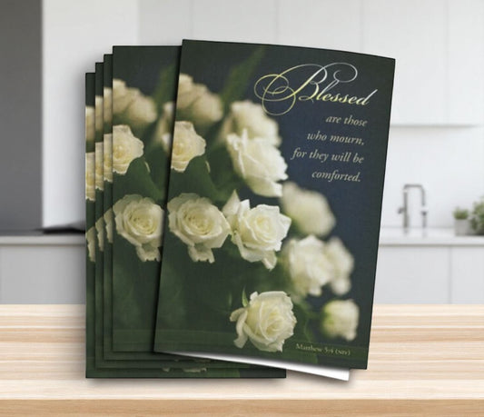 Blessed Are Those Funeral Program Paper (Pack of 25)