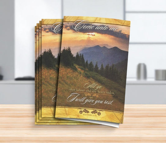 Give You Rest Funeral Program Paper (Pack of 25)