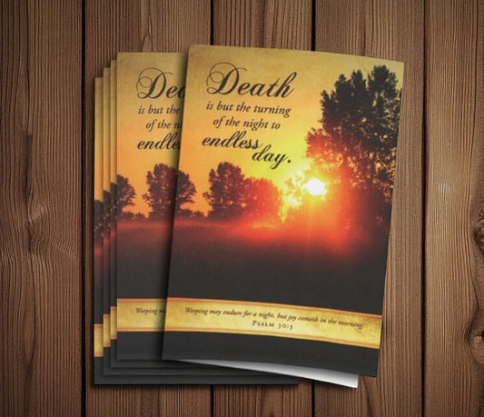 Endless Day Funeral Program Paper (Pack of 25)