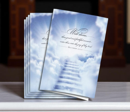 Well Done Funeral Program Paper (Pack of 25)