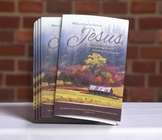 Friend In Jesus Memorial Funeral Program Paper (Pack of 25)