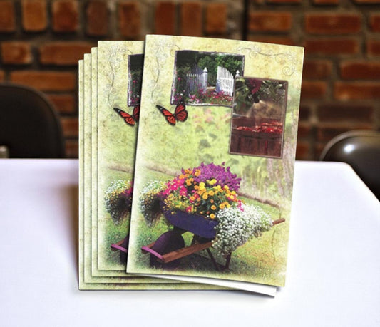 Gardeners Glory Funeral Program Paper (Pack of 25)