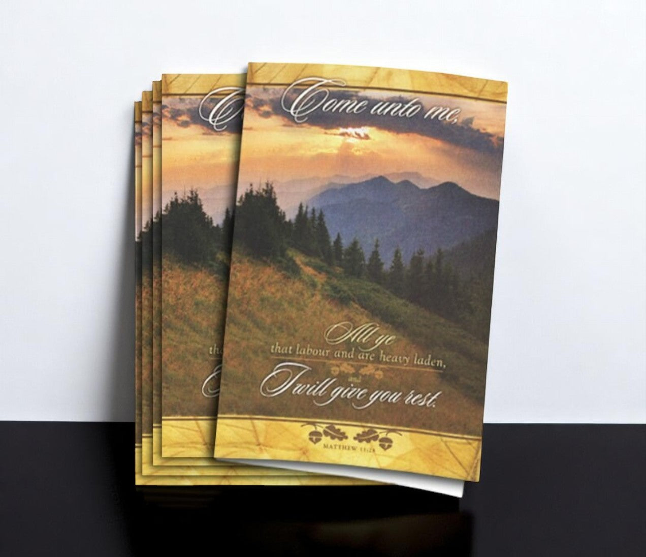 Give You Rest Funeral Program Paper (Pack of 25)