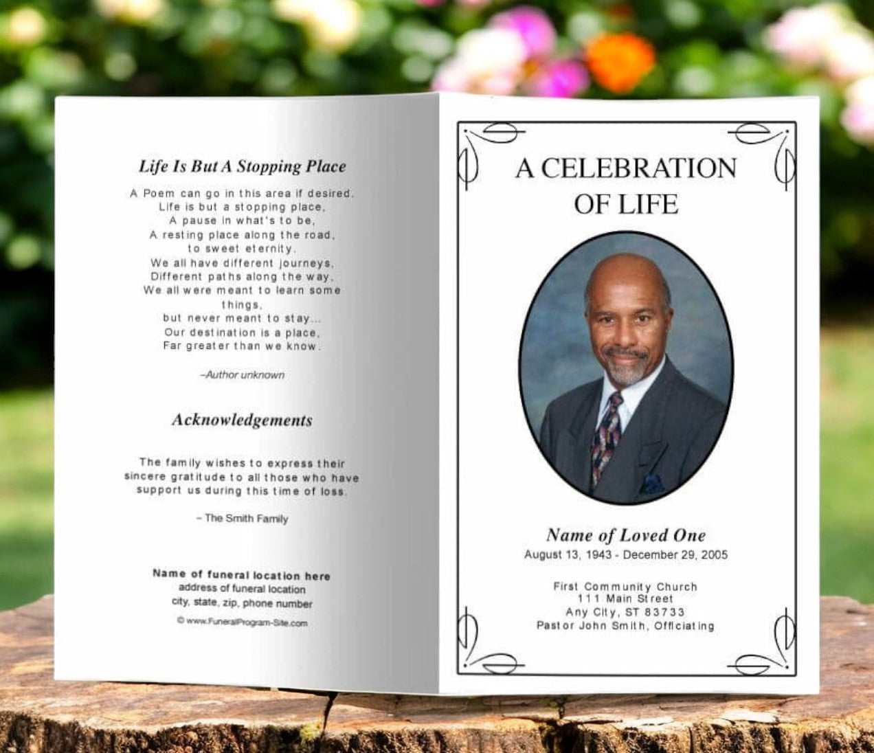 Simple Funeral Program Template | DIY Funeral Programs – Funeral ...