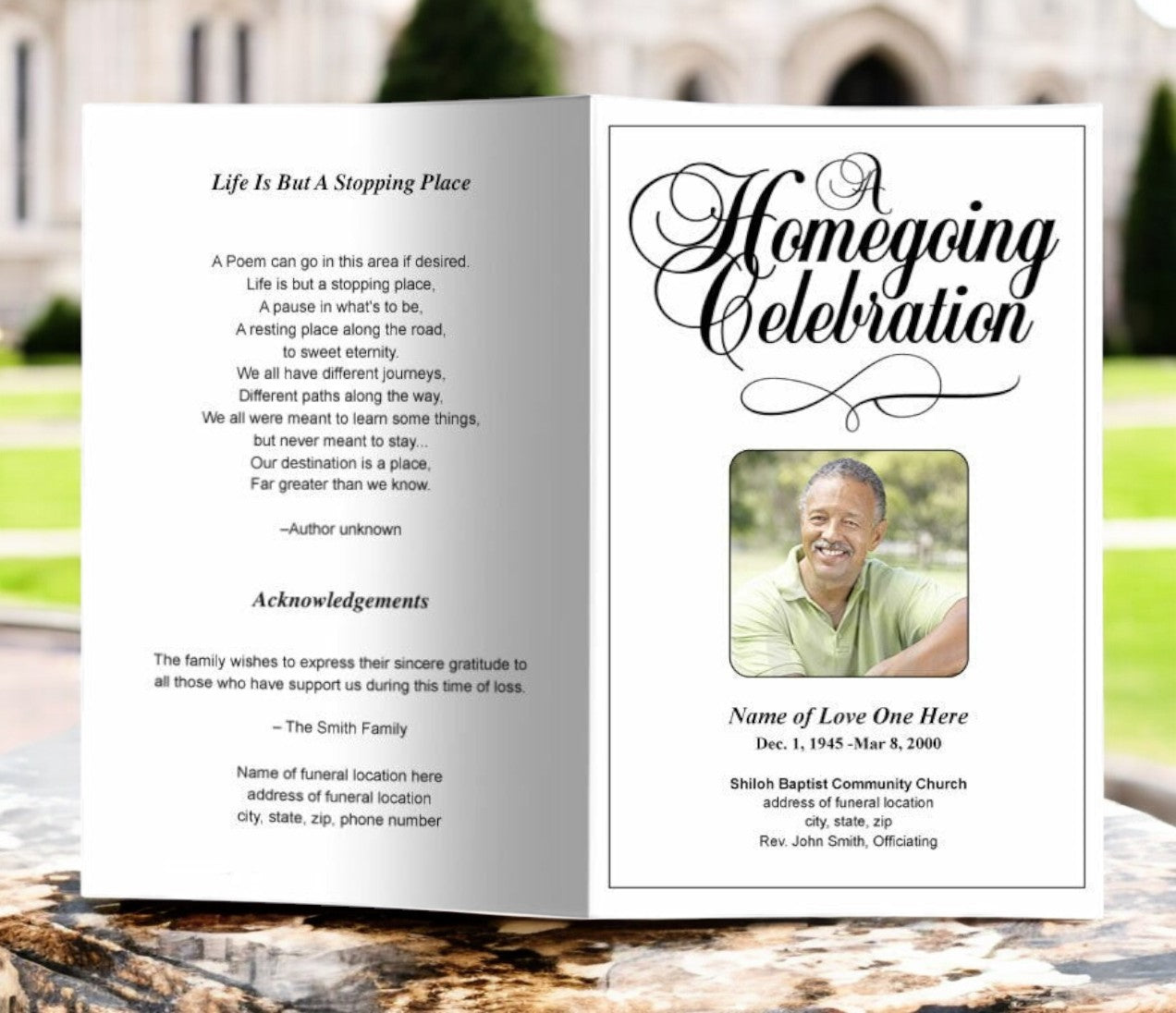 A HomeGoing Celebration Funeral Program Template – Funeral Program-Site ...