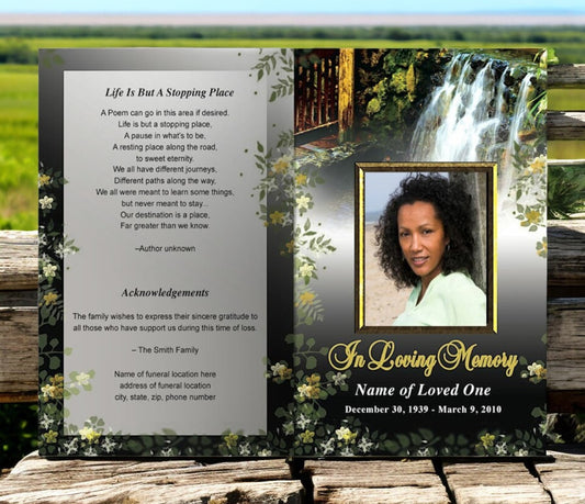 Serene Funeral Program Template