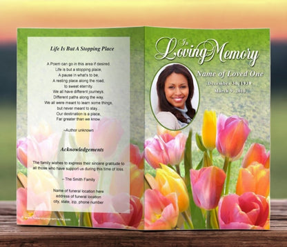 Harvest Funeral Program Template