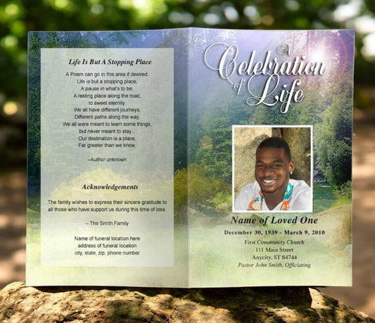Serenity Funeral Program Template